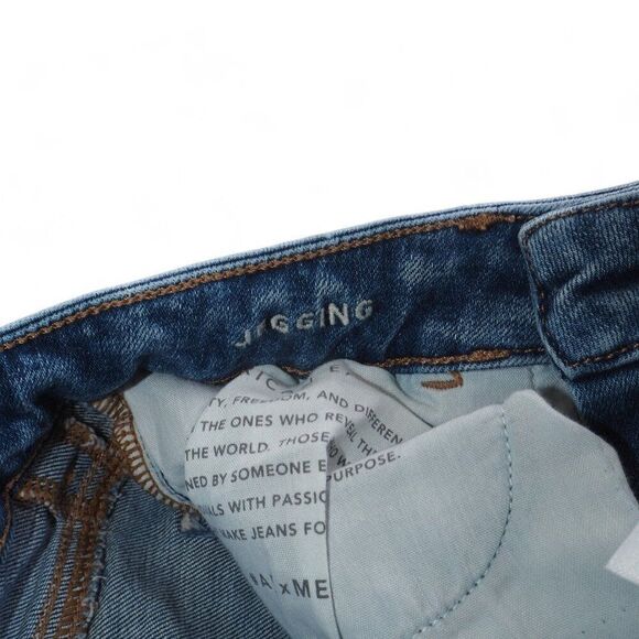 American Eagle Super Stretch Distressed Jeggings Medium Wash Juniors 00 - Picture 4 of 11